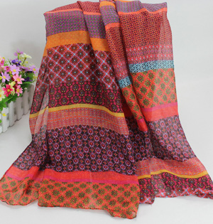 Wholesale jacquard patterned viscose scarf