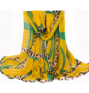 Wholesale leopard print viscose scarf