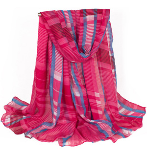 Plaid scarves for women