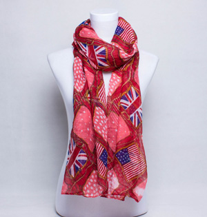 Wholesale british flag fashion scarf