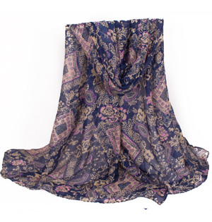 Wholesale viscose cashew flowers scarf