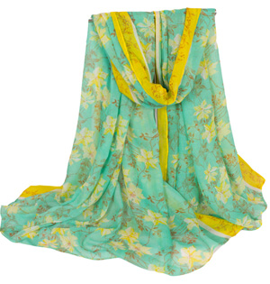Women flower viscose scarf wholesale