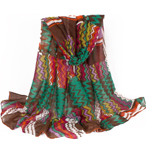 Wholesale women wavy stripes scarf