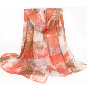 Wholesale viscose plaid printing scarf