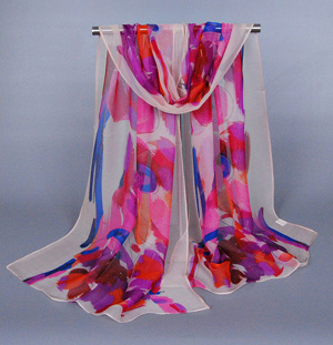 Silk georgette scarf sale