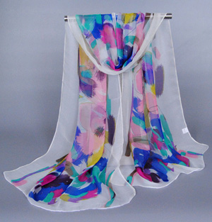 Silk georgette scarf sale