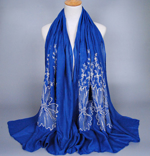 Wholesale embroidered scarf cotton