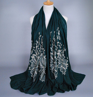 Wholesale embroidered scarf cotton
